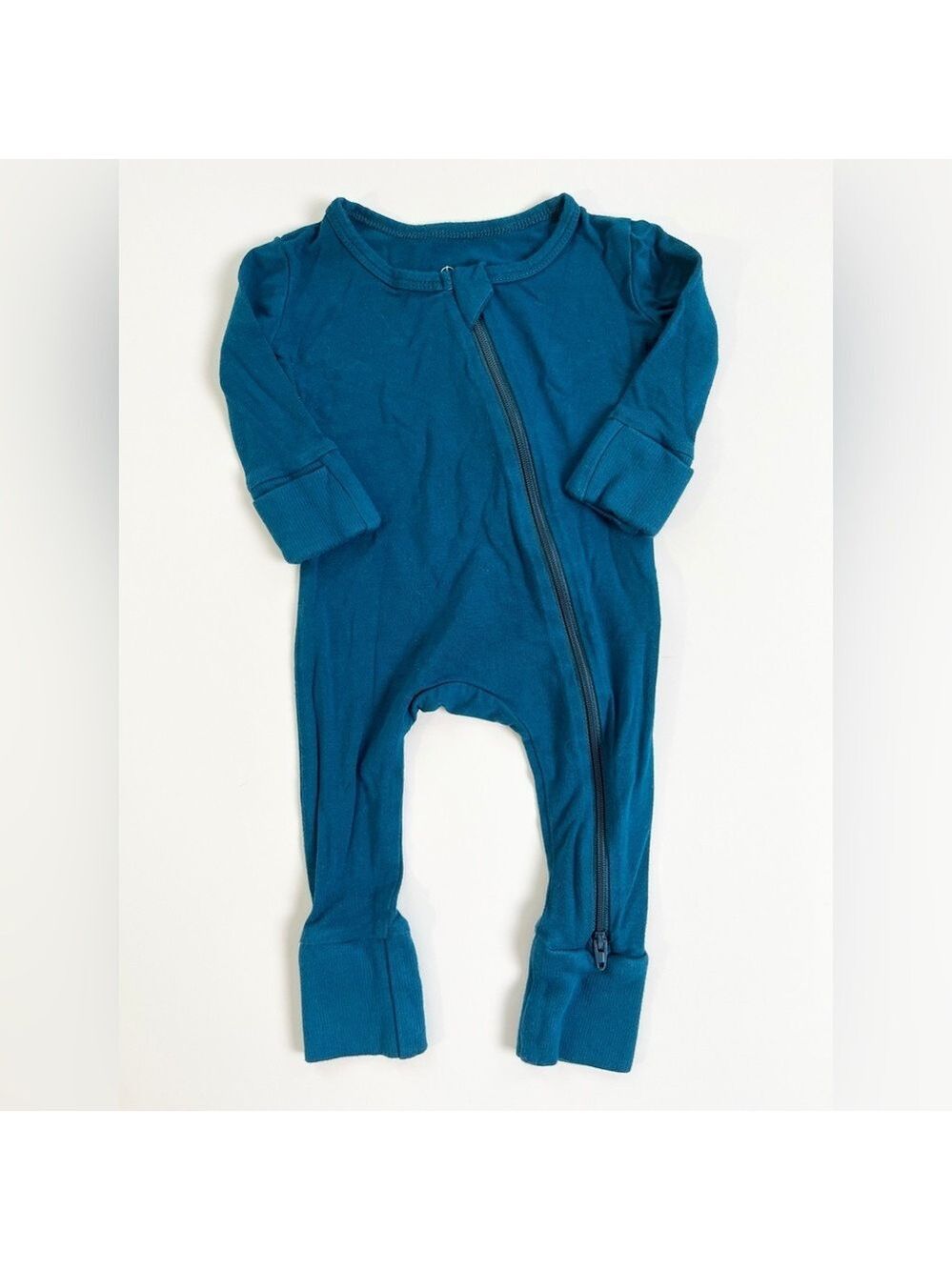🇨🇦 Ry & Pen Bamboo Cozy Teal Kids Romper